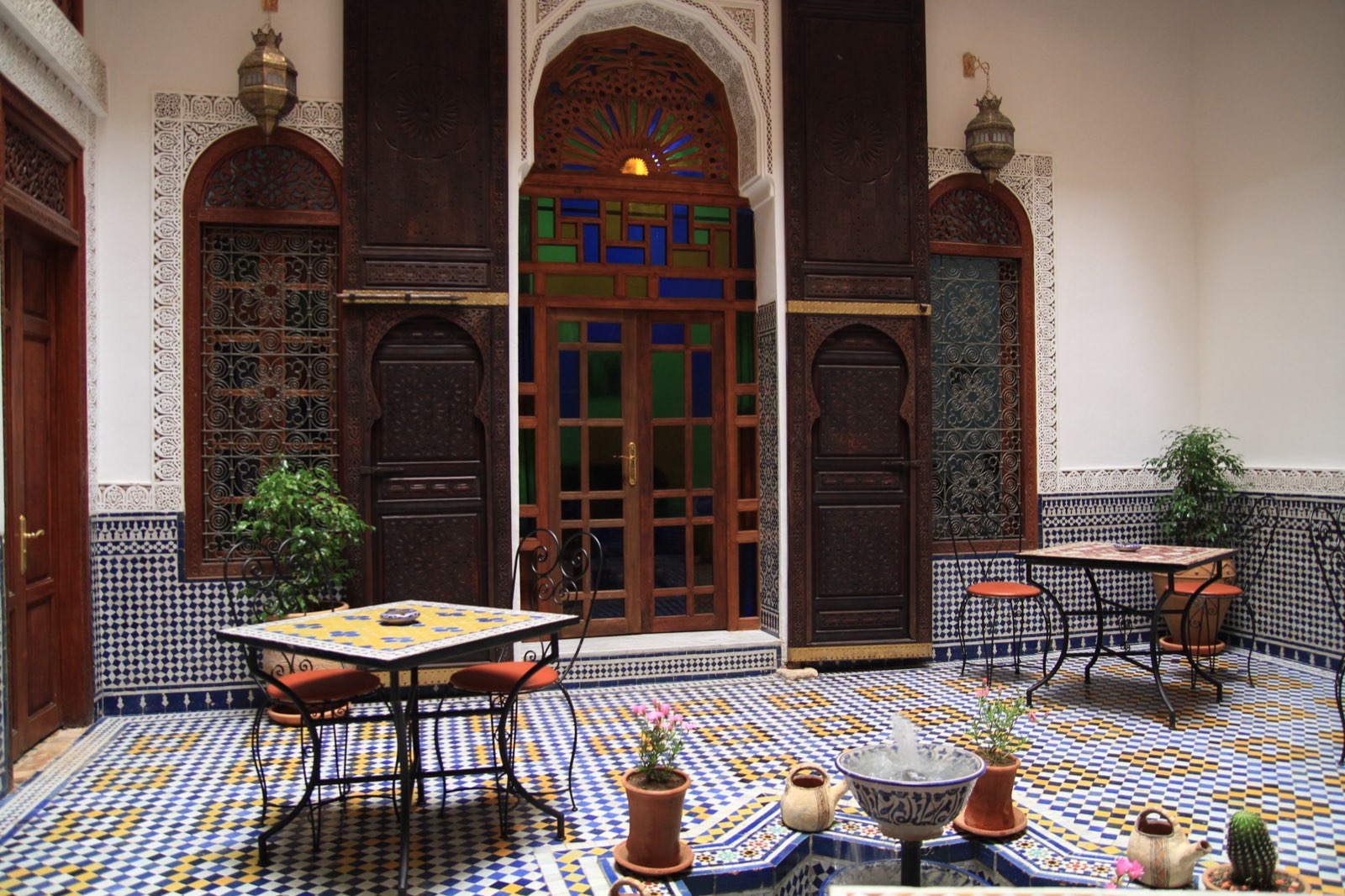 Salon et patio - Riad L'Artiste